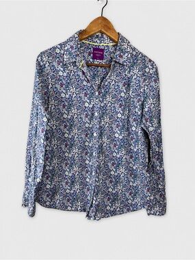 Simons Blooming print shirt Made with Liberty Fabric Organic Cotton Size Medium